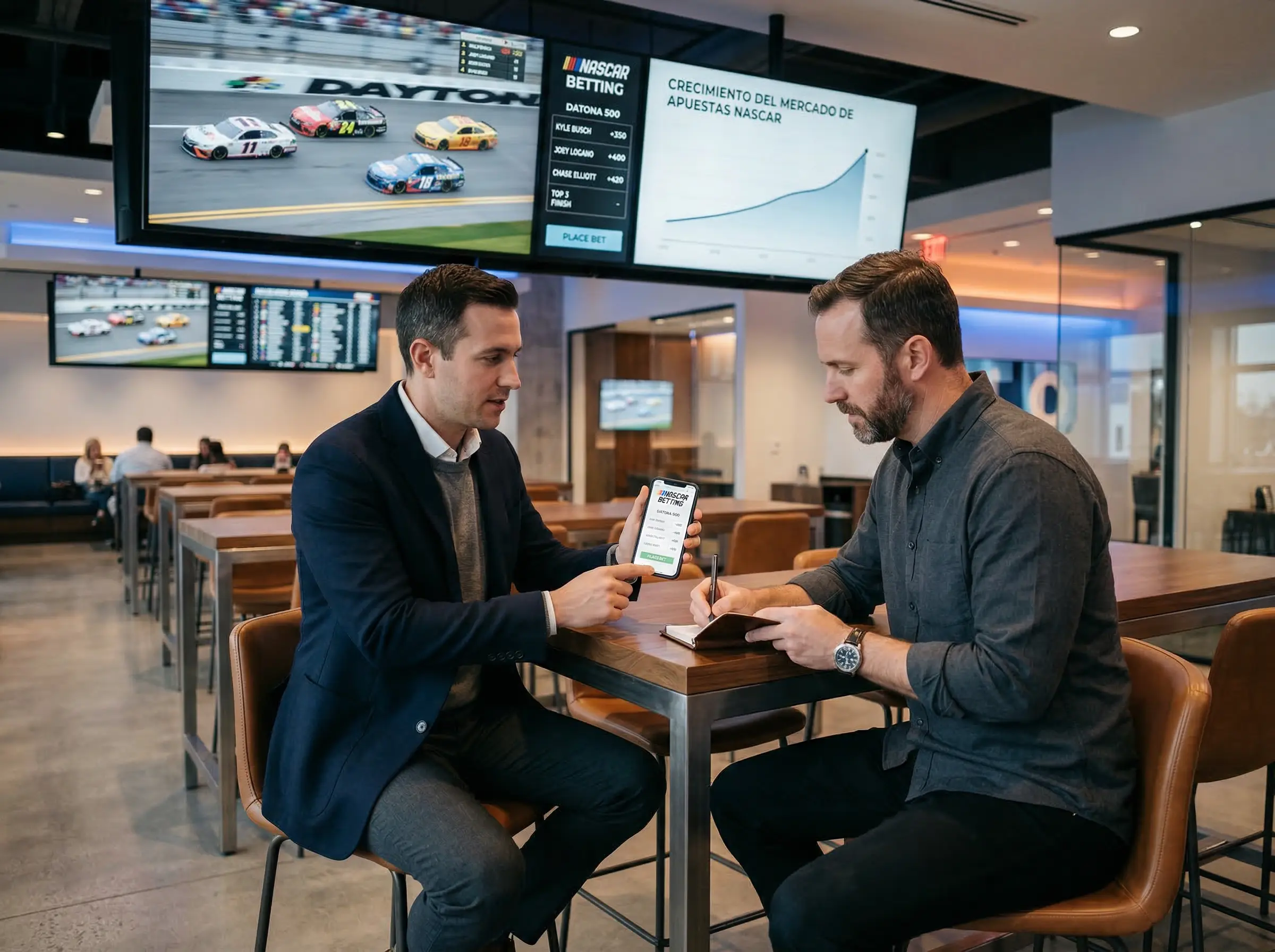 Grafico mostrando el crecimiento del mercado de apuestas NASCAR